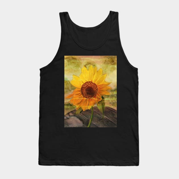 Sunflower Tank Top by teenamarie23art